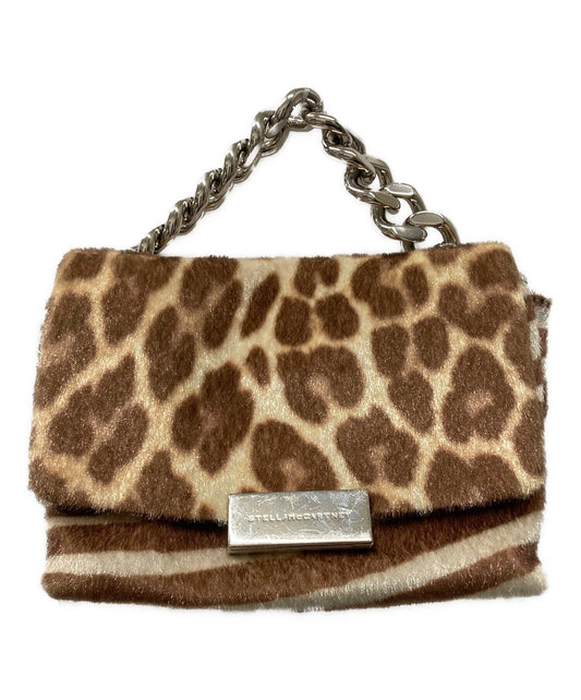 Stella McCartney Hand Shoulder Bag Tote Purse Leopard Brown Authentic