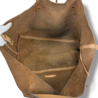 MIU MIU Hand Bag Tote Purse Leather Light Brown Camel Authentic
