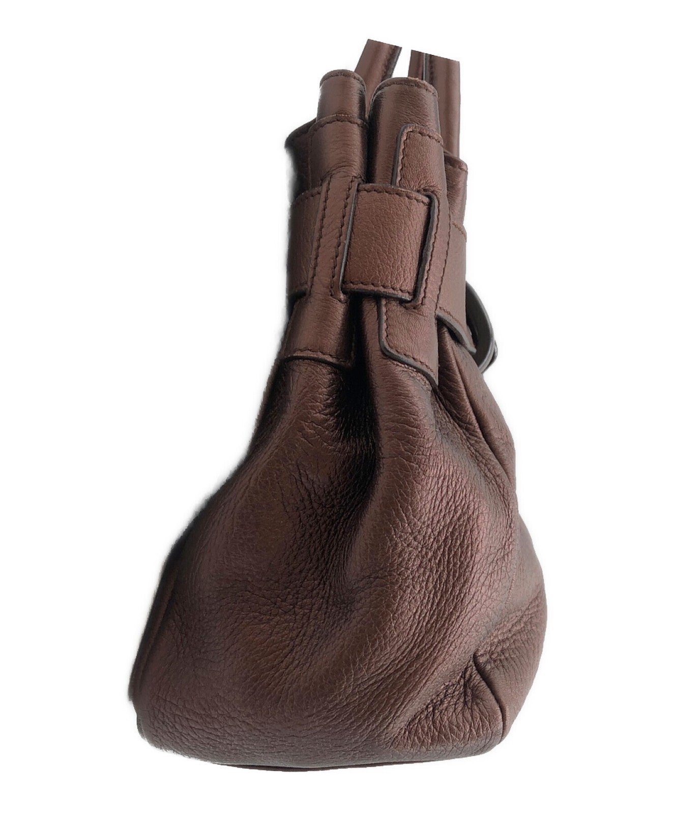 Salvatore Ferragamo Hand Bag Tote Purse Brown Authentic