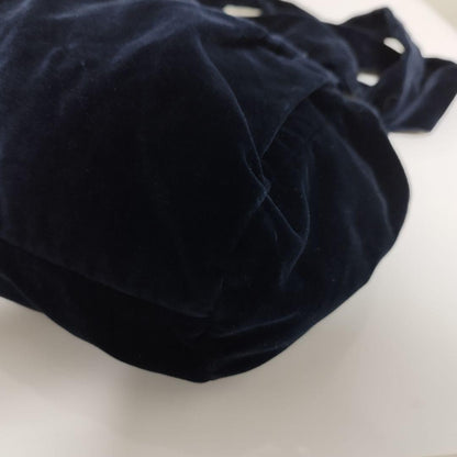 MIU MIU Hand Bag Tote Purse Suede Dark Navy Authentic