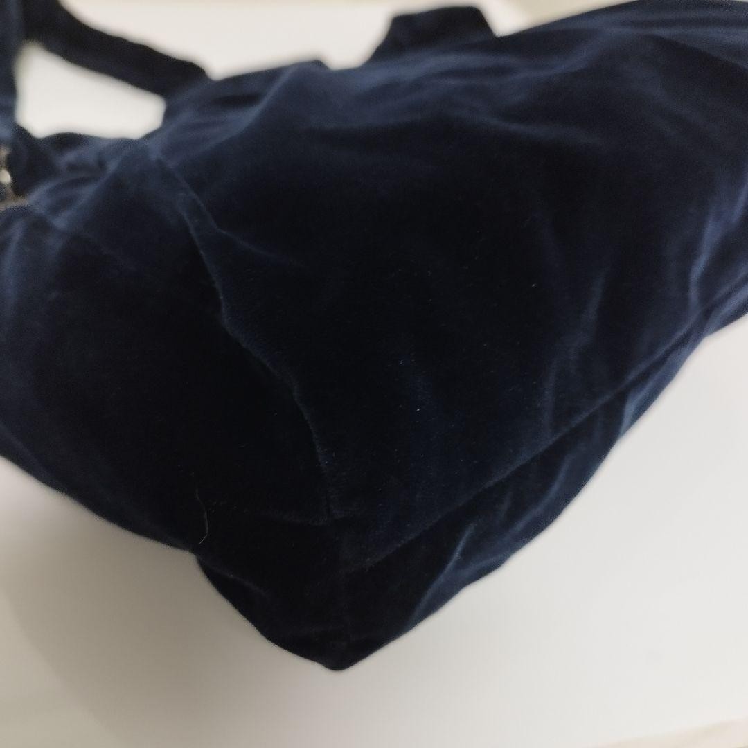 MIU MIU Hand Bag Tote Purse Suede Dark Navy Authentic