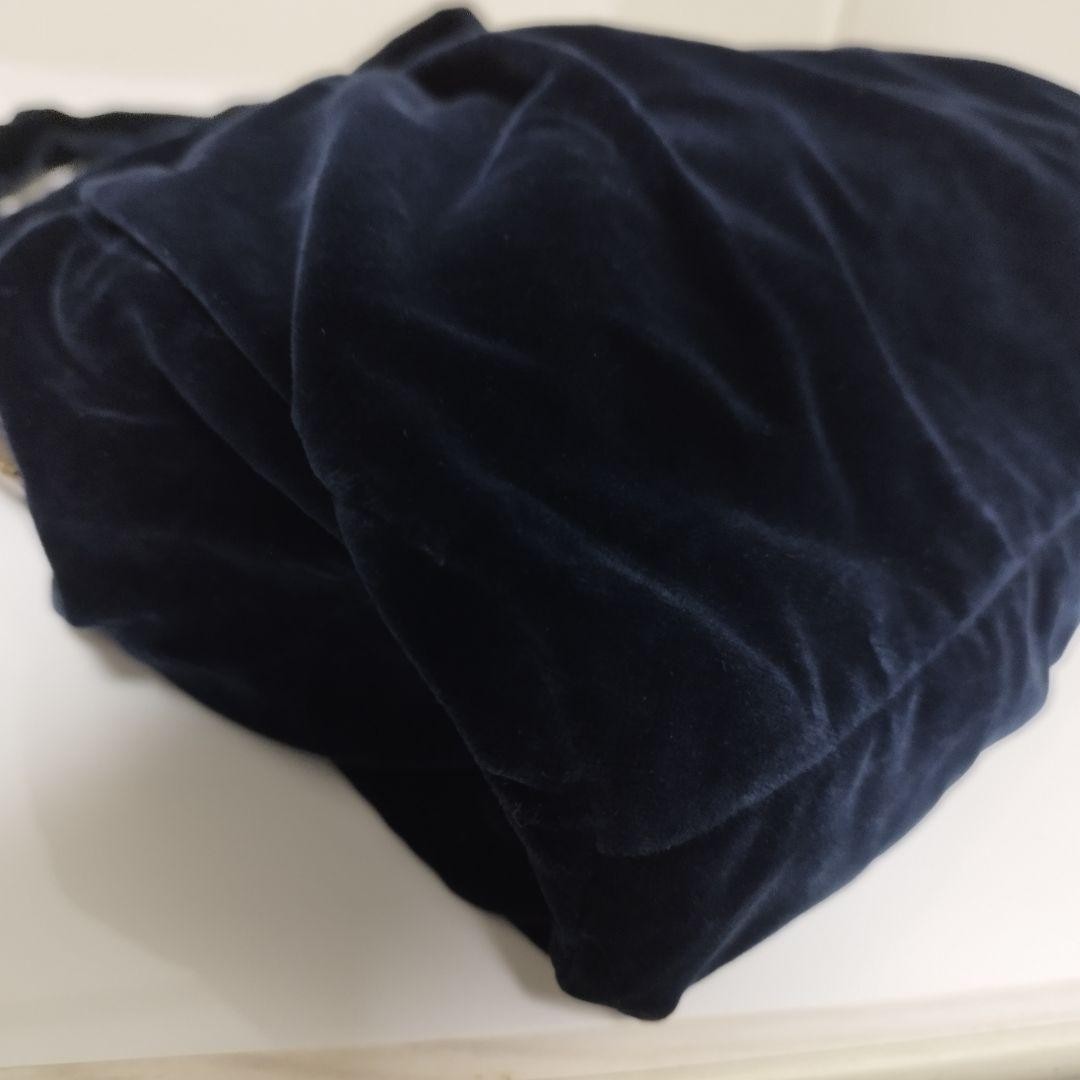 MIU MIU Hand Bag Tote Purse Suede Dark Navy Authentic