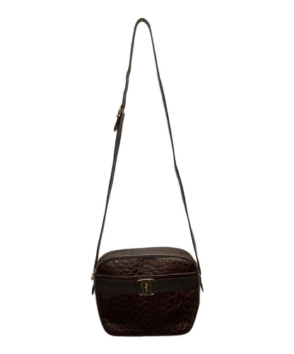 Salvatore Ferragamo Shoulder Bag Purse Brown Authentic