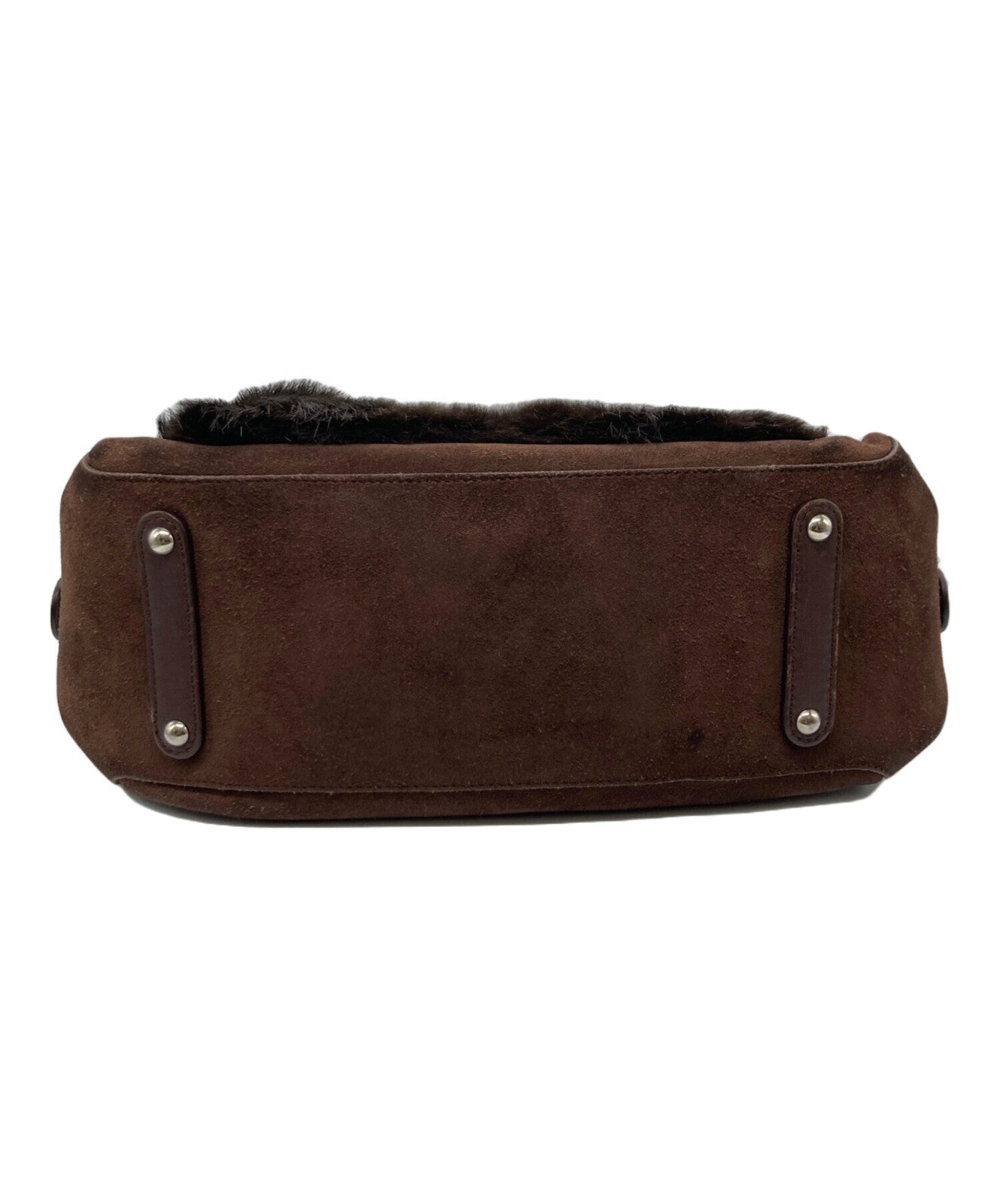 Salvatore Ferragamo Shoulder Bag Purse Gancini Authentic Brown