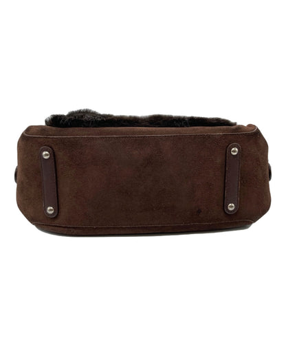 Salvatore Ferragamo Shoulder Bag Purse Gancini Authentic Brown