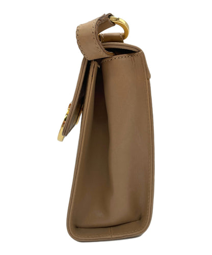Salvatore Ferragamo Shoulder Bag Purse Gancini Brown Authentic