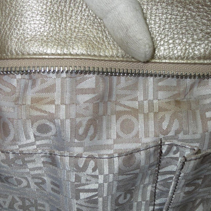 Salvatore Ferragamo Hand Bag Tote Purse Gancini Leather Champagne Gold Authentic