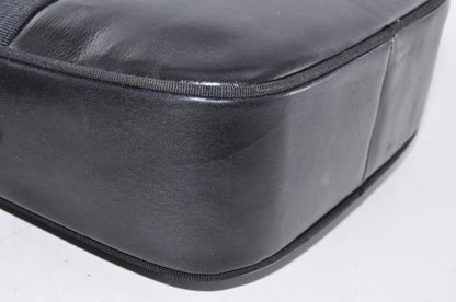 Salvatore Ferragamo Shoulder Bag Purse Vara Leather Black Authentic