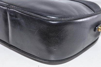 Salvatore Ferragamo Shoulder Bag Purse Vara Leather Black Authentic