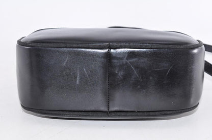 Salvatore Ferragamo Shoulder Bag Purse Vara Leather Black Authentic