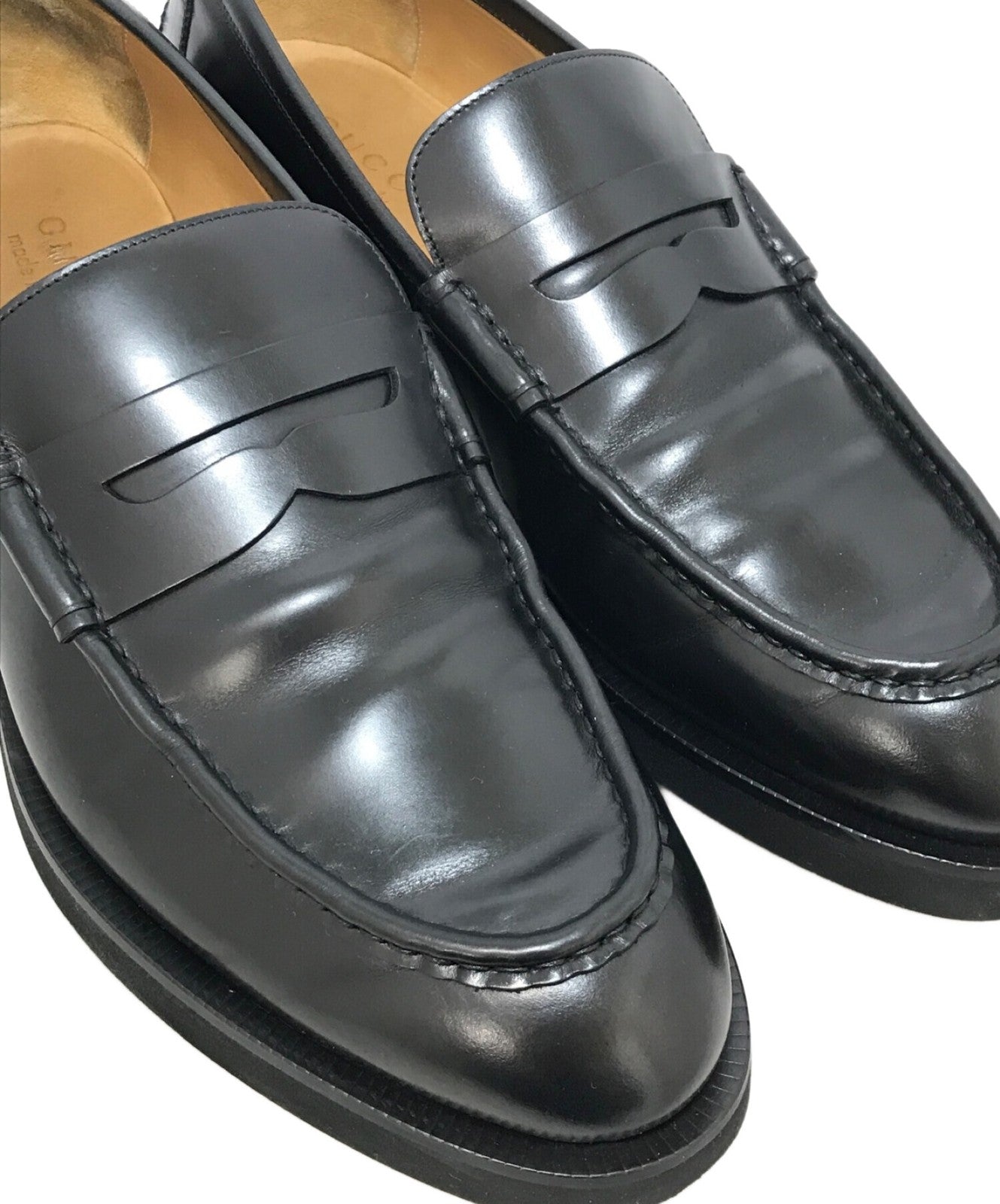 GUCCI Loafers Shoes EU 42.5 US 9.0 Black Authentic