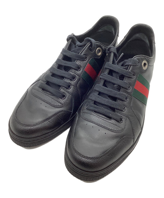 GUCCI Sneakers Shoes Low-Cut EU 42 US 8.5 Black Authentic