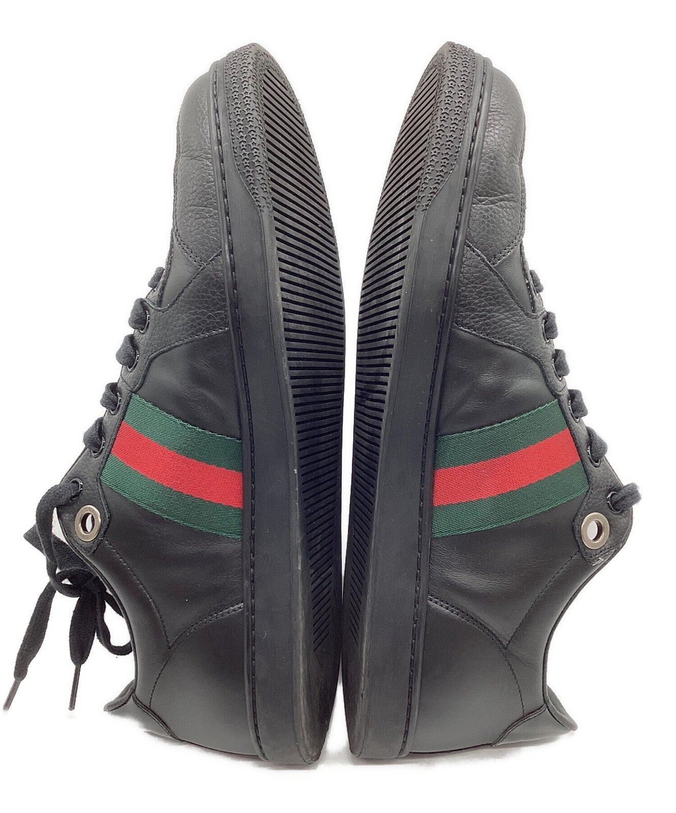 GUCCI Sneakers Shoes Low-Cut EU 42 US 8.5 Black Authentic