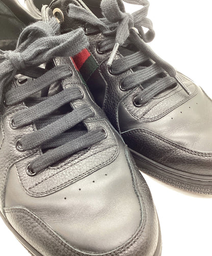 GUCCI Sneakers Shoes Low-Cut EU 42 US 8.5 Black Authentic
