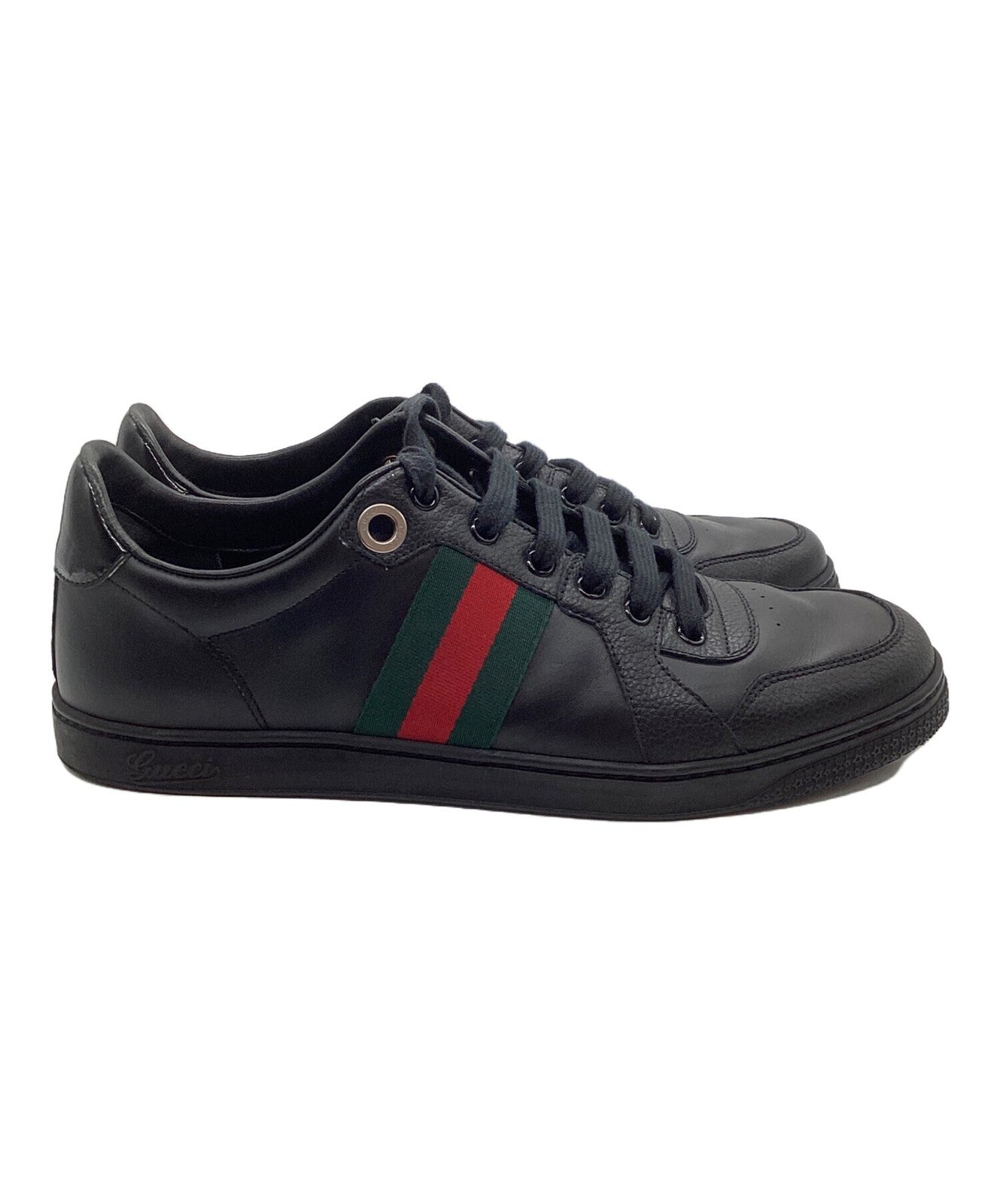 GUCCI Sneakers Shoes Low-Cut EU 42 US 8.5 Black Authentic