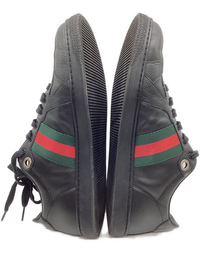 GUCCI Sneakers Shoes Low-Cut EU 42 US 8.5 Black Authentic