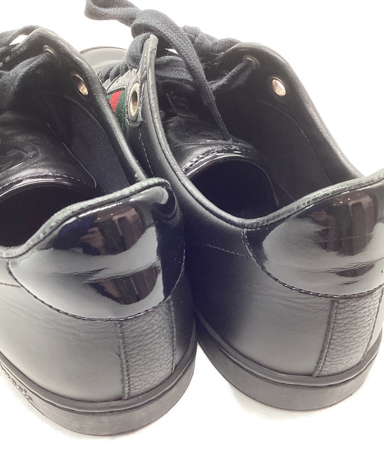 GUCCI Sneakers Shoes Low-Cut EU 42 US 8.5 Black Authentic