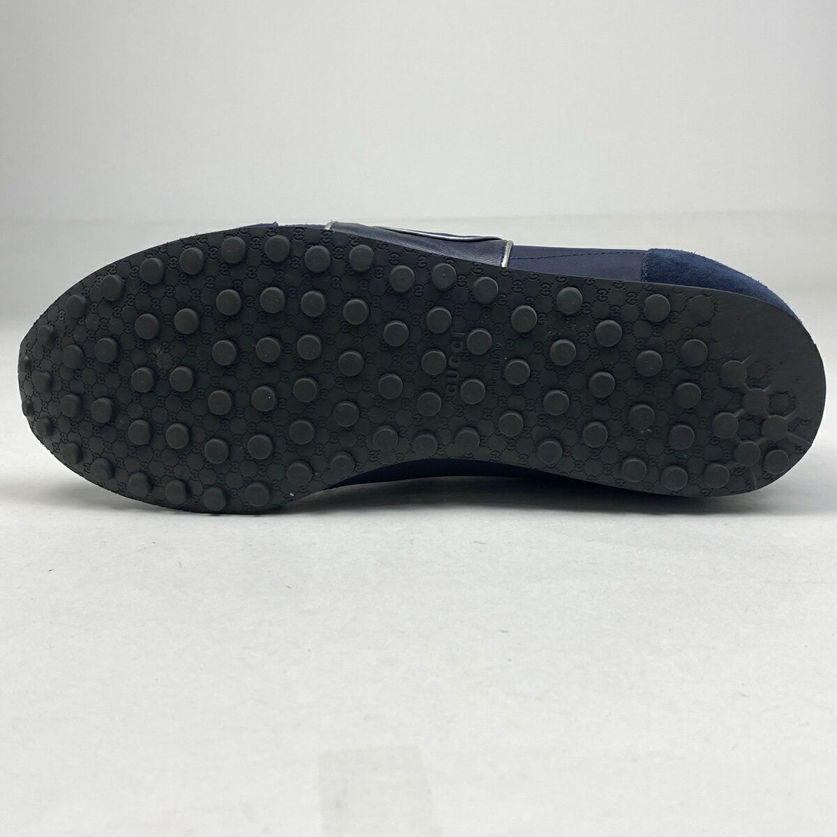 GUCCI Sneakers Shoes Low-Cut Interlocking G EU 42 US 8.5 Navy Authentic