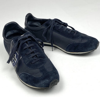 GUCCI Sneakers Shoes Low-Cut Interlocking G EU 42 US 8.5 Navy Authentic