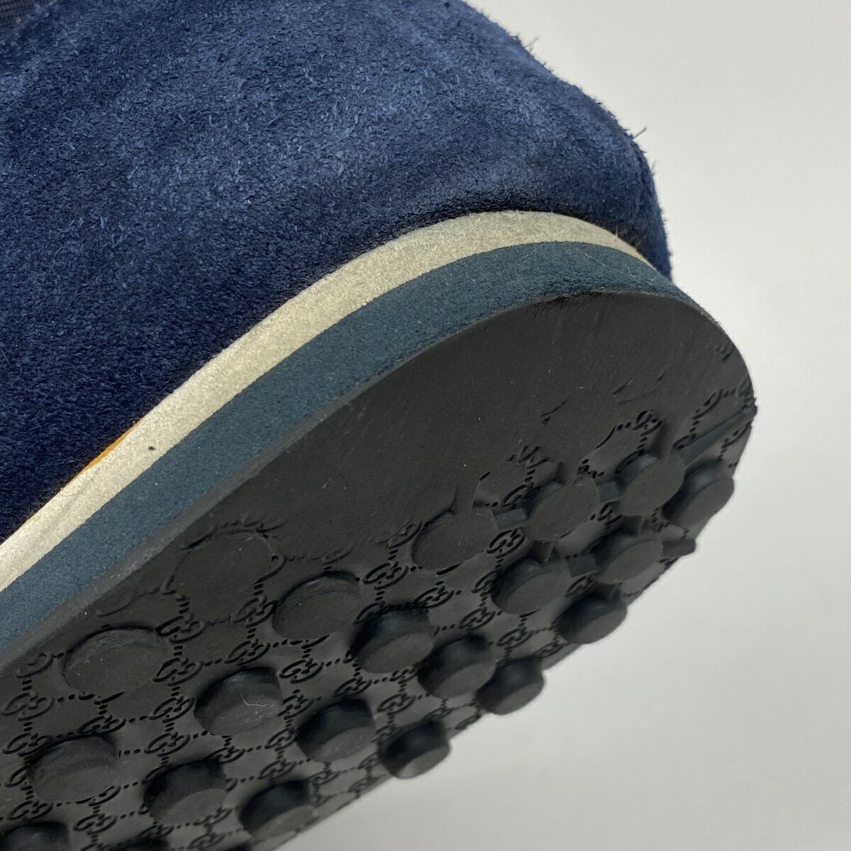GUCCI Sneakers Shoes Low-Cut Interlocking G EU 42 US 8.5 Navy Authentic