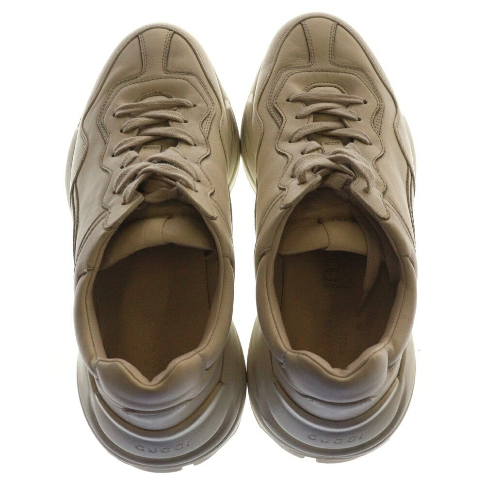 GUCCI RHYTON Sneakers Shoes Low-Cut EU 41.5 US 8 Leather White Authentic
