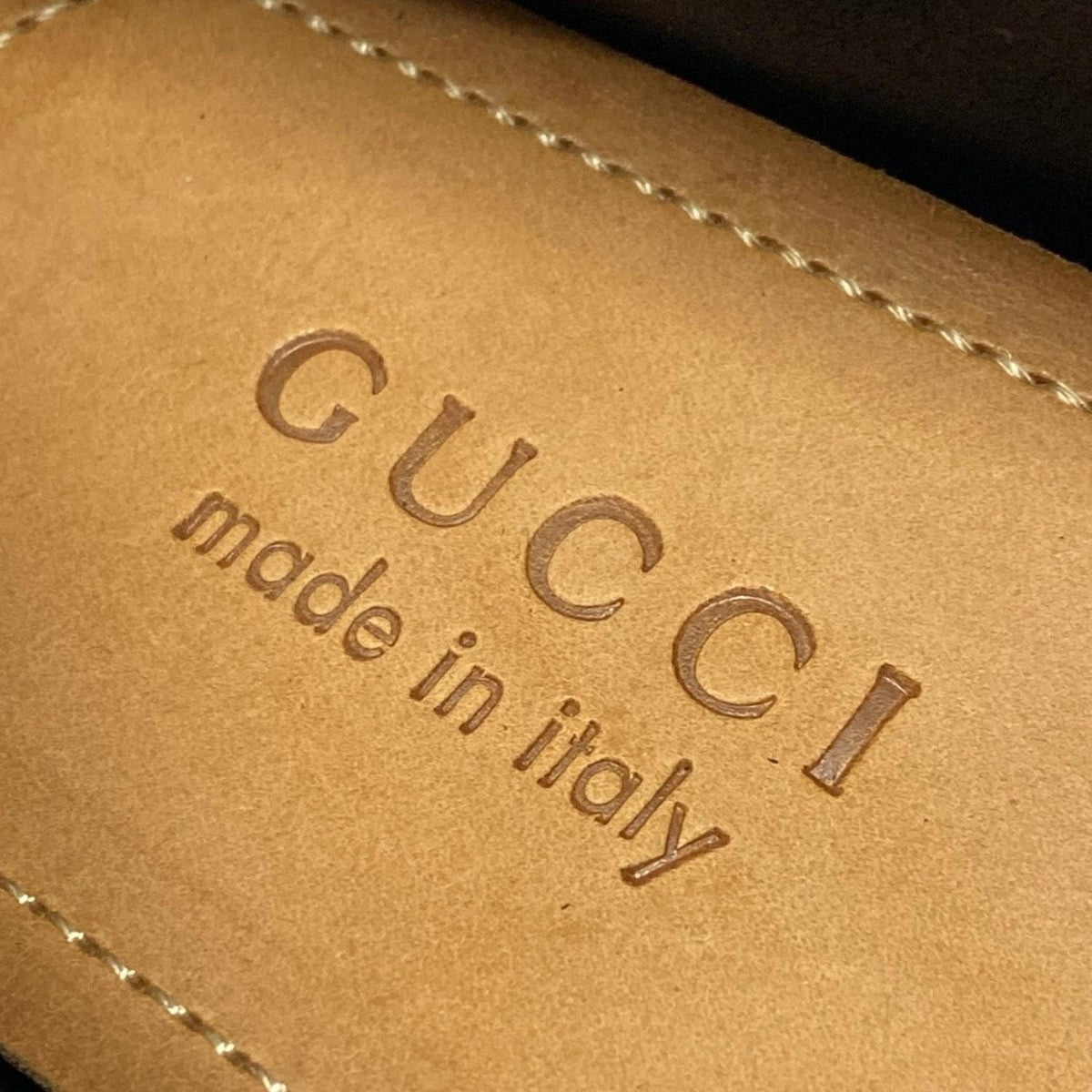 GUCCI Driving Shoes Shelly Low-Cut EU 41.5 US 8 Suede Black Green Red Authentic