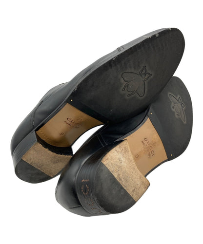 GUCCI Heel logo straight tip shoes EU 43 US 9.5 Black Authentic