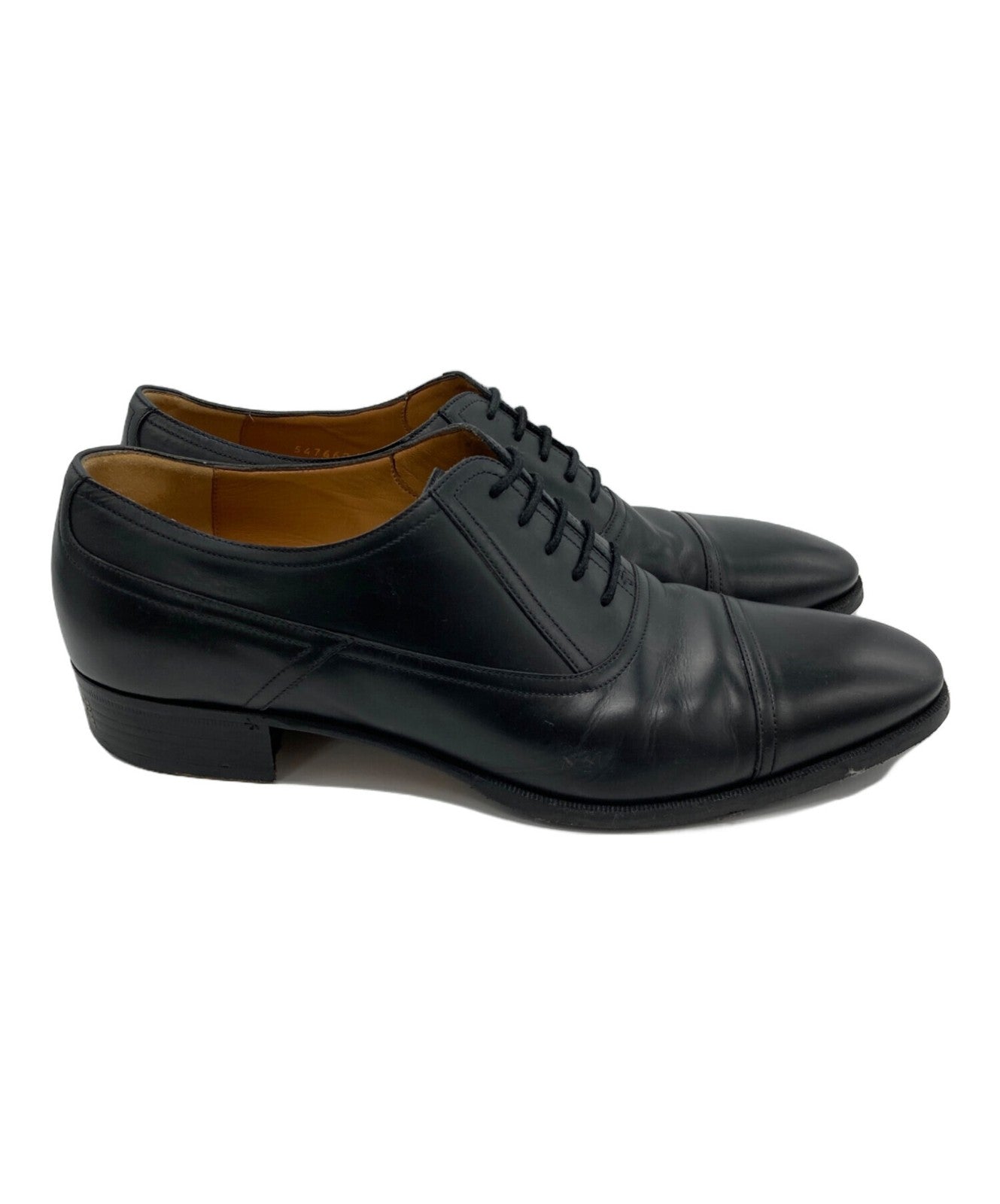 GUCCI Heel logo straight tip shoes EU 43 US 9.5 Black Authentic