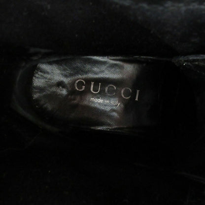 GUCCI Boots Shoes Sherry Line EU 42.5 US 9.0 Black Authentic