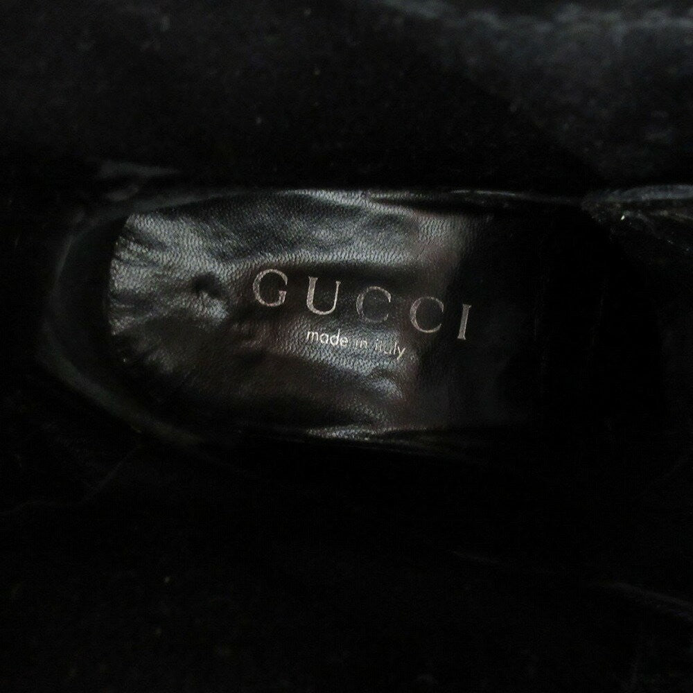 GUCCI Boots Shoes Sherry Line EU 42.5 US 9.0 Black Authentic