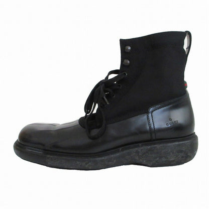 GUCCI Boots Shoes Sherry Line EU 42.5 US 9.0 Black Authentic