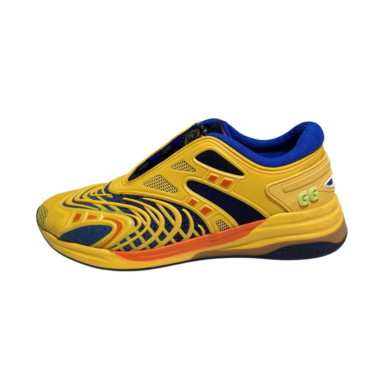 GUCCI ULTRAPACE R Sneakers Shoes Low-Cut EU 41.5 US 8 Yellow Blue Authentic