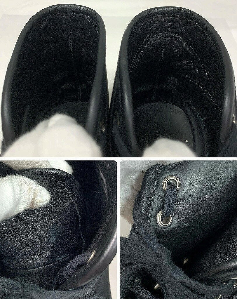 GUCCI Sneakers Shoes High-cut EU 41 US 7.5 Black Authentic