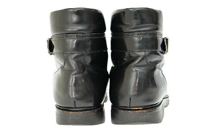 GUCCI Boots Shoes Lace-up EU 43.5 US 10 Leather Black Authentic