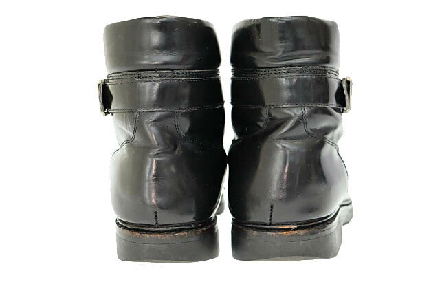 GUCCI Boots Shoes Lace-up EU 43.5 US 10 Leather Black Authentic