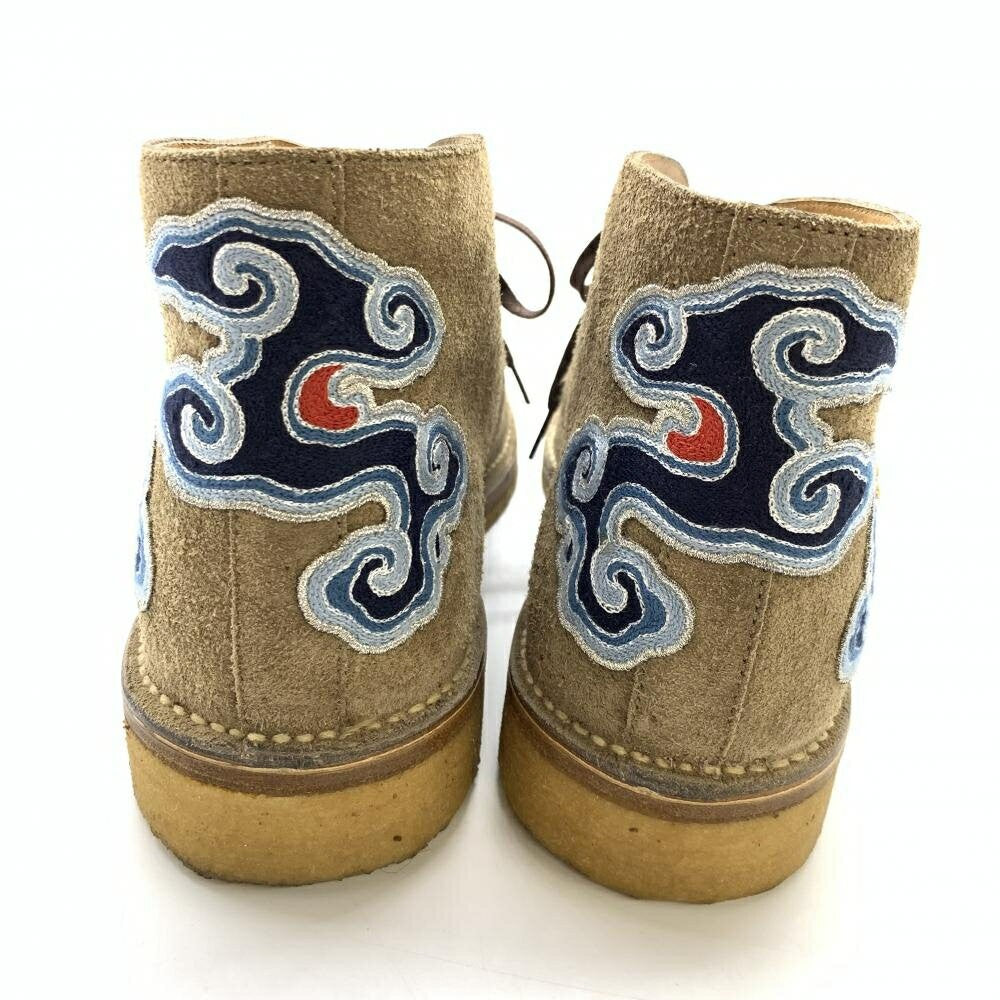 GUCCI Boots Shoes Tiger EU 44 US 10.5 Suede Beige Brown Authentic