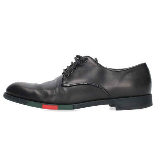 GUCCI Loafers Shoes Lace-up EU 41 US 7.5 Leather Dark Brown Authentic