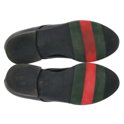GUCCI Loafers Shoes Lace-up EU 41 US 7.5 Leather Dark Brown Authentic