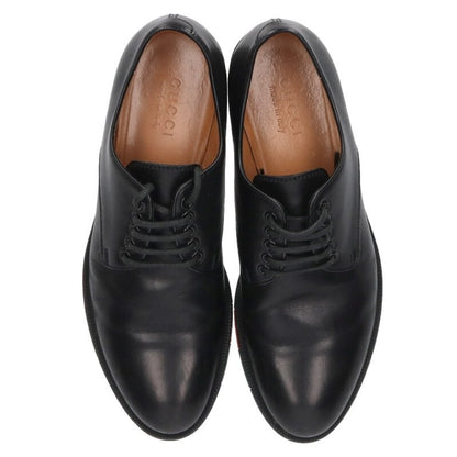 GUCCI Loafers Shoes Lace-up EU 41 US 7.5 Leather Dark Brown Authentic