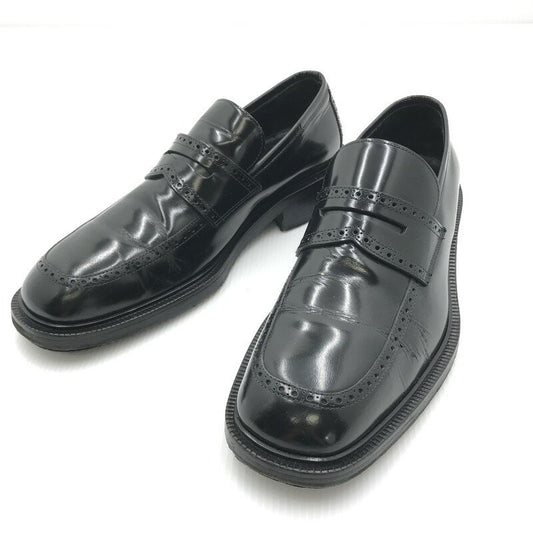 GUCCI Loafers Shoes EU 43 US 9.5 Leather Black Authentic