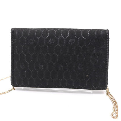 Christian Dior Shoulder Bag Purse Honeycomb Chain Black Authentic