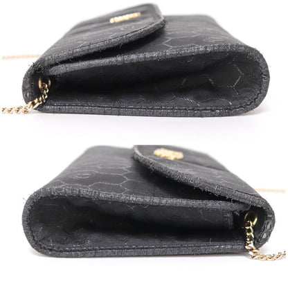 Christian Dior Shoulder Bag Purse Honeycomb Chain Black Authentic