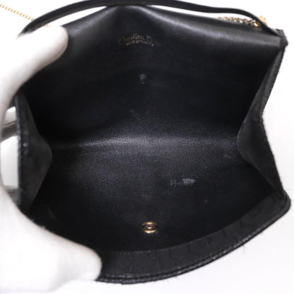 Christian Dior Shoulder Bag Purse Honeycomb Chain Black Authentic