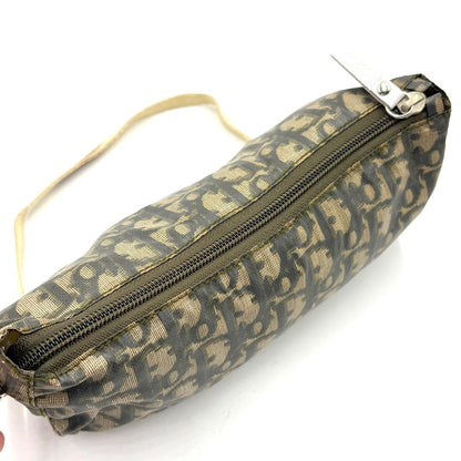 Christian Dior Shoulder Bag Purse Accessory Pouch Trotter Nylon Navy Authentic