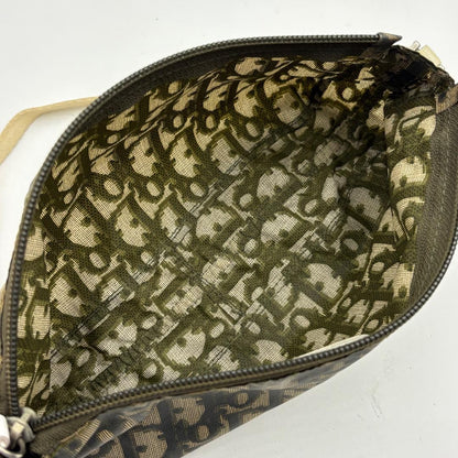 Christian Dior Shoulder Bag Purse Accessory Pouch Trotter Nylon Navy Authentic