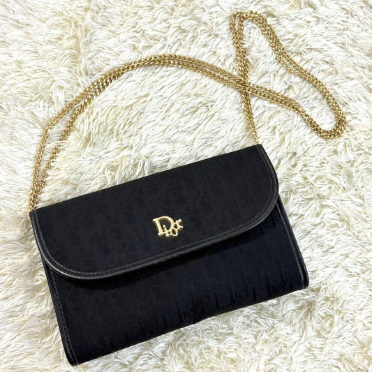 Christian Dior Shoulder Bag Purse 3way Trotter Logo Authentic