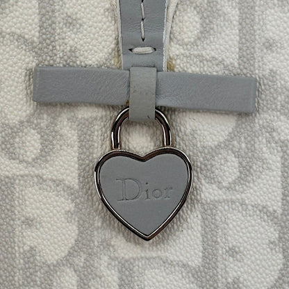 Christian Dior Shoulder Bag Purse Trotter Gray White Authentic