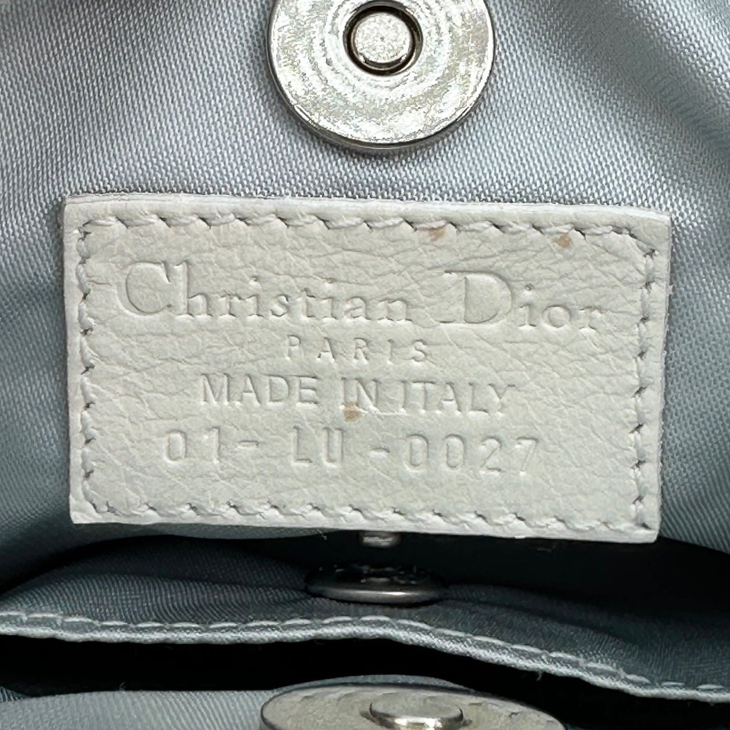 Christian Dior Shoulder Bag Purse Trotter Gray White Authentic