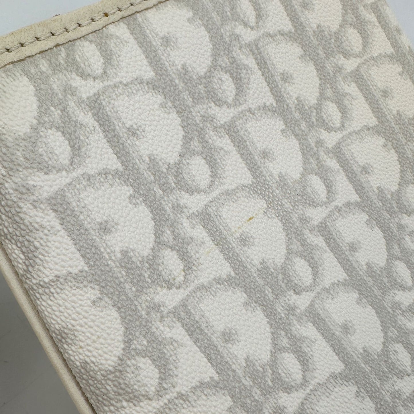 Christian Dior Shoulder Bag Purse Trotter Gray White Authentic