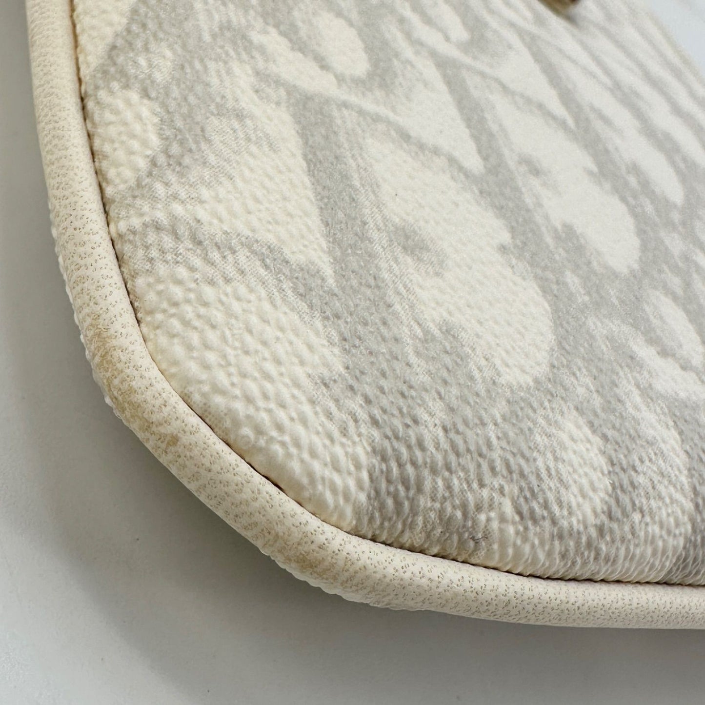 Christian Dior Shoulder Bag Purse Trotter Gray White Authentic